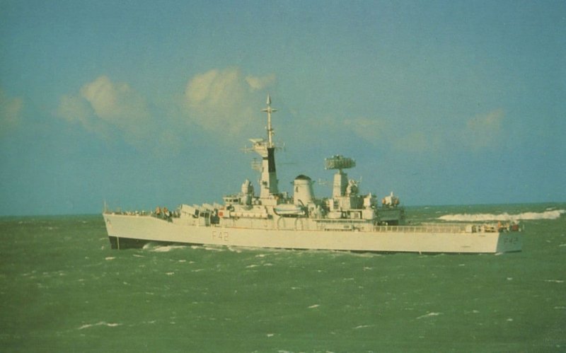 HMS Phoebe Leander Class Frigate Ship Falklands War Postcard | Topics ...