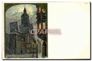 Old Postcard Illustrator Nicolai Kirche Leipzig