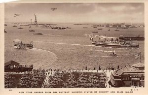 Harbor real photo - Ellis Island, New York NY