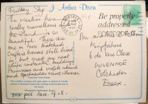 Scotland Thatched Croft House Peat Stack - posted 1984