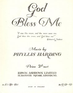 God Bless Me Phyllis Harding Rare Olde Sheet Music