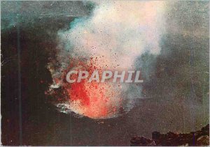 Postcard Modern Explosione Vulcanica Etna Volcano Crater North East