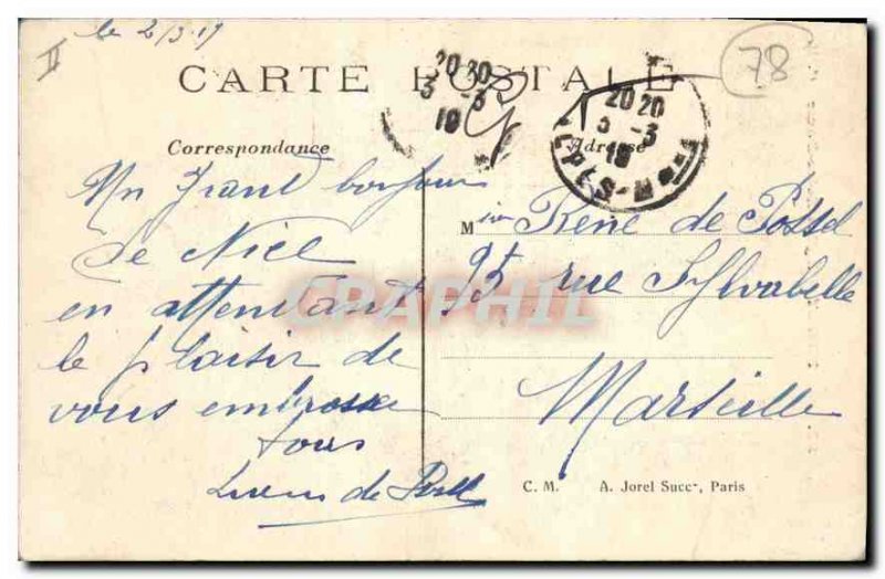 Old Postcard Poissy Eglse Notre Dame