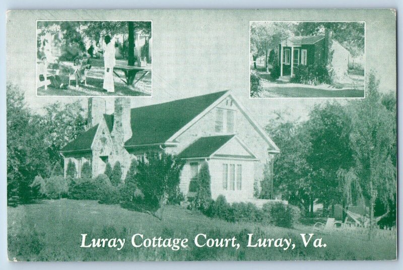 Luray Virginia VA Postcard Luray Cottage Court Exterior Building c1940 Vintage