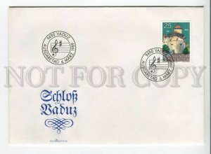 446048 Liechtenstein 1989 year FDC definitive stamp Vaduz castle