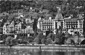 Lot293 grand hotel et hotel des alpes montreux territet switzerland real photo