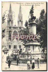  Ansichtskarten Marseille das Kirchen-St. Vincent von Paul und von Monument der 