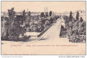 German Muenchen Blick vom Maximilianeum auf die Maximilianstrasse