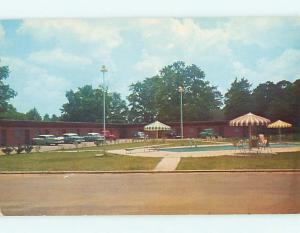 Unused 1950's OLD CARS & LESTER GROGAN MOTEL Atlanta Texas TX s6193