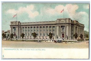 c1905 US Court House and Post Office Indianapolis Indiana IN Tuck Art Postcard