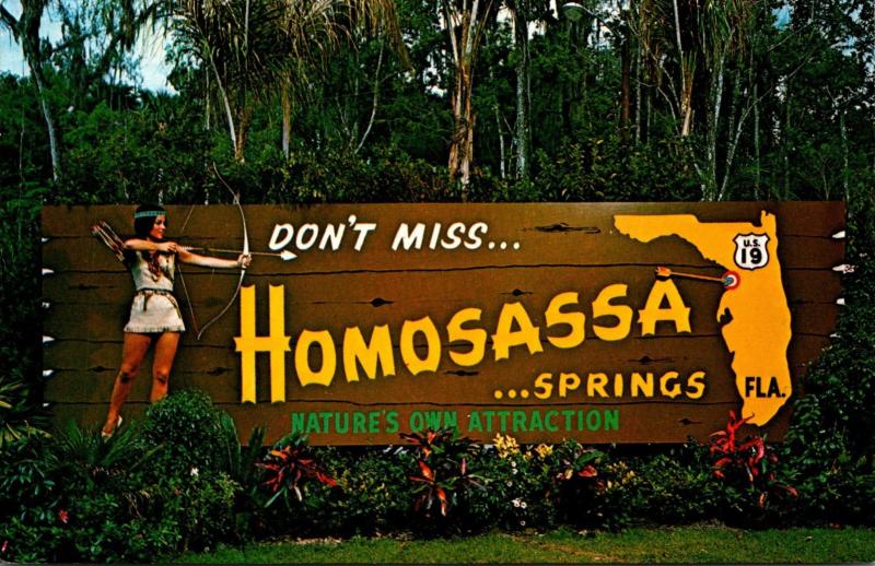 Florida Homosassa Springs Welcome Sign