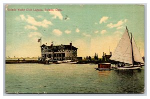 View of Yacht Club From Water Toledo Ohio OH 1910 DB Postcard R22