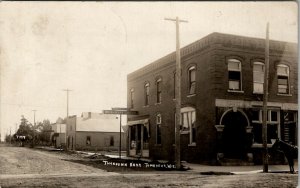 Tomahawk Wisconsin RPPC View Bank and Uebele Merchant Tailor 1907 Postcard V19