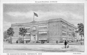 J26/ Portsmouth Ohio Postcard c1910 Architect Washington School 139