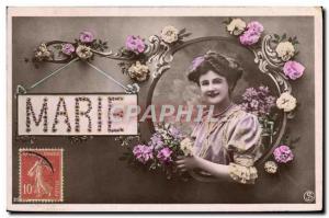 Old Postcard Fantaisie Marie Surname