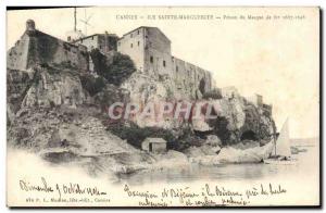 Postcard Old Lighthouse Cannes Ile Sainte Marguerite boat iron mask Prison