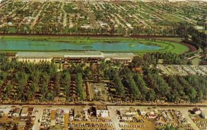 MIAMI FLORIDA HIALEAH HORSE RACE COURSE AERIALPOSTCARD 1957