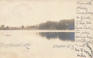 Monroe NY Mombasha Lake, Postally Used. Real Photo Postcard