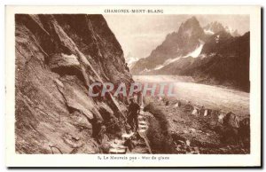 Old Postcard Chamonix bad not Sea Ice Climbing