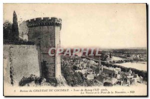 Old Postcard Ruins of Chateau du Coudray Tower Boissy The Vienna and the nun ...