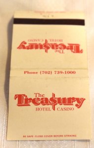 Treasury Hotel Casino Las Vegas Nevada 30 Strike Matchbook Cover