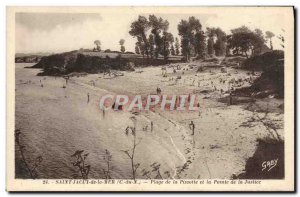 Postcard Old Saint Jacut de la Mer Beach of Pissotte and the Pointe de la Jus...