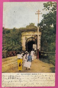 ag3606 -  Philippines - VINTAGE POSTCARD  - 1908 - Manila, Old Gateway