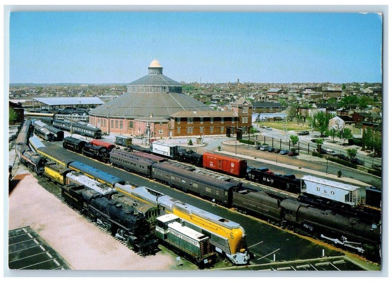 Baltimore Maryland MD Postcard B & O Railroad Museum Train 1999 Posted Vintage