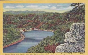 West Virginia New River Canyon Lovers Leap Hawk's Nest State Park On Rou...