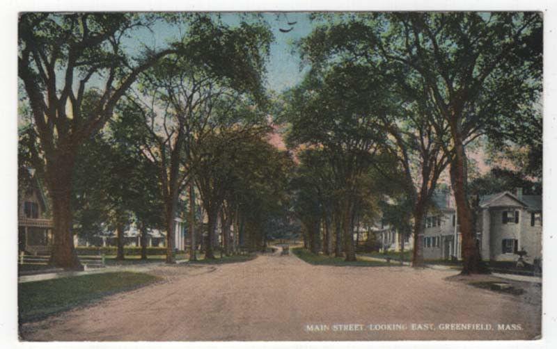 Greenfield, Massachusetts,  View of Main Street Looking East, 1916