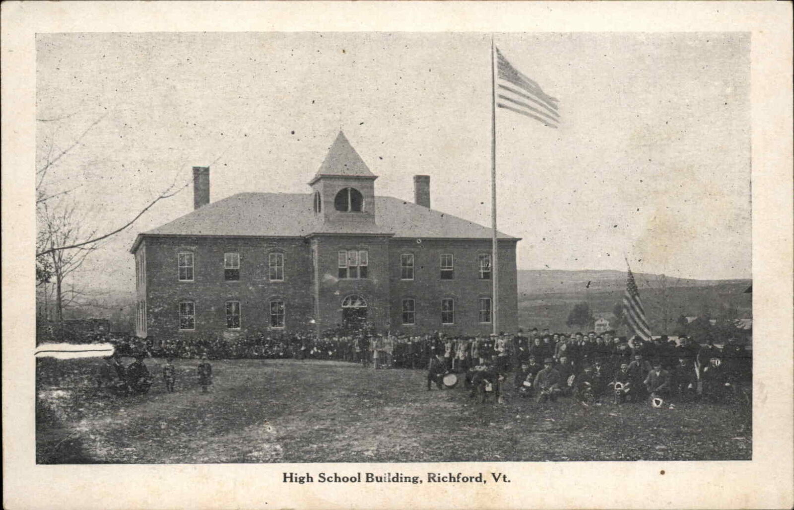 Richford Vermont VT High School c1910 Vintage Postcard United States