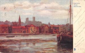 BR80214 lincoln from brayford painting postcard  uk
