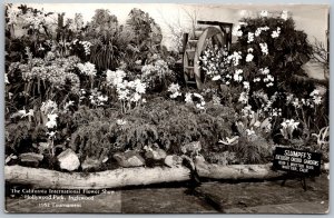 Inglewood California 1952 RPPC Real Photo Postcard Hollywood Park Flower Show