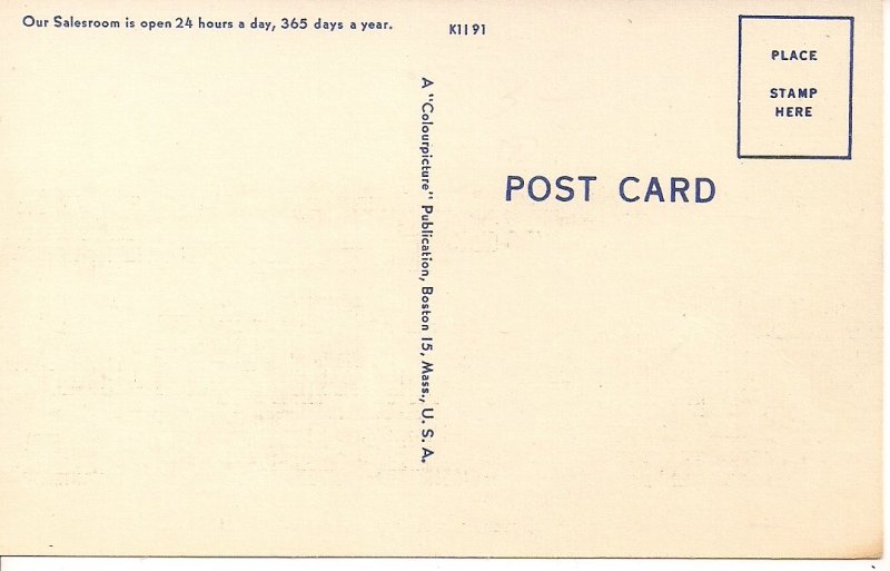 MAINE Freeport ME, LL Bean Factory 1935-50, Linen Postcard