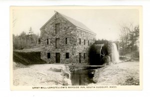 MA - South Sudbury. The Wayside Inn, Grist Mill     RPPC