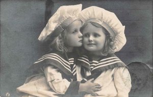 RPPC GIRLS DRESSED UP AS SAILOR'S BREMEN GERMANY REAL PHOTO POSTCARD 1909