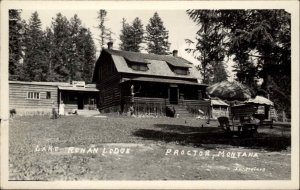 Proctor Montana MT Lake Ronan Lodge JW Meiers Real Photo Vintage PC