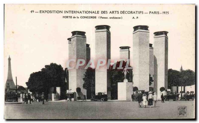 Old Postcard Arts Decoratifs Paris International Exhibition in 1925 Porte de ...