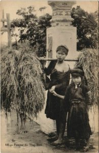 CPA AK Femme du Thai-Binh VIETNAM-INDOCHINA (1106036)