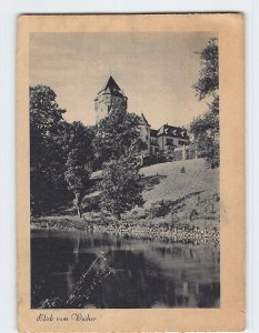 Postcard Blick vom Weiher, Colmar-Berg, Luxembourg