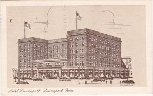 Iowa Davenport Hotel Davenport 1953