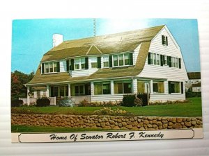 Vintage Postcard Home of Senator Robert F. Kennedy Cape Cod Massachusetts