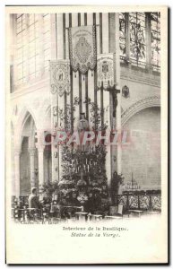 Old Postcard Interior of the Basilica of the Virgin Statue