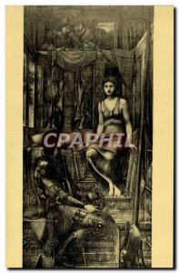 Old Postcard Burne Jones Cophetua king and pauper London National Gallery