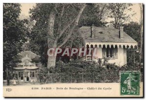 Postcard Old Paris Bois de Boulogne Chalet Cycle