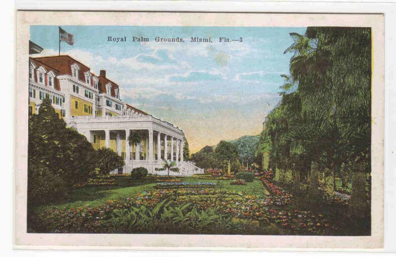 Royal Palm Hotel Miami Florida 1920c postcard