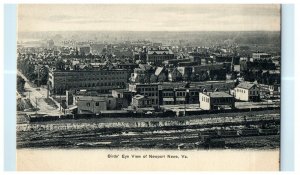 1905 Bird's Eye View of Newport News Virginia VA Antique Postcard 