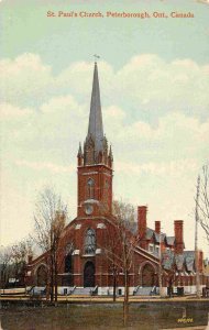 St Paul's Church Peterborough Ontario Canada 1912 postcard