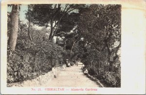 Gibraltar Alameda Gardens Vintage Postcard C117