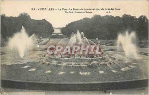 Old Postcard Versailles Park Basin Latona an Fountains Day